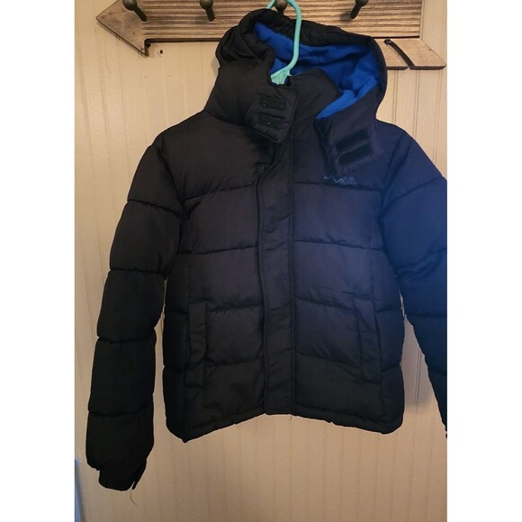 Minus Zero Boys Quilted Blue Black Puffer Jacket Coat Size S(8) - Picture 4 of 12